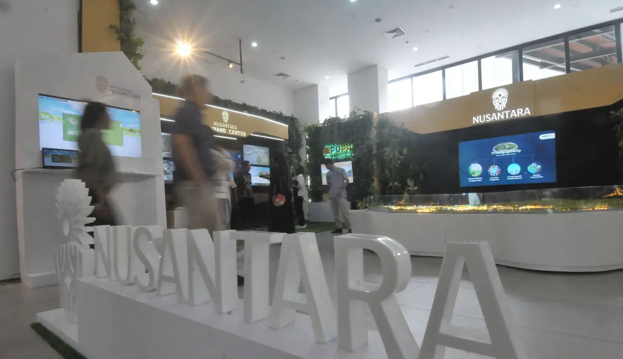 Pameran bertujuan untuk mengajak masyarakat memahami tentang urgensi pemindahan ibu kota negara ke luar Jakarta, yaitu Ibu Kota Nusantara (IKN), Kalimantan Timur. (merdeka.com/Imam Buhori)