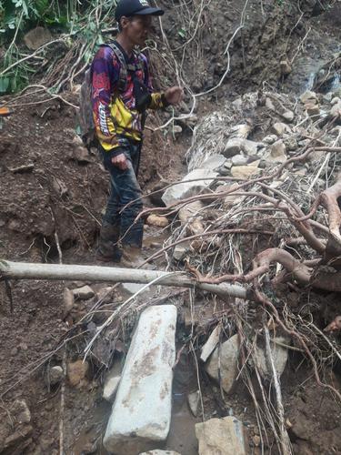Situs Geologi Gunung Padang, Cilacap, rusak akibat longsor. (Foto: Liputan6.com/Istimewa)
