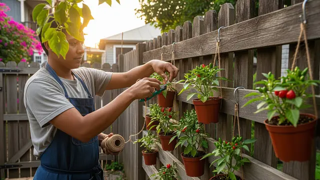 Cara Membuat Kebun Gantung Cabai Rawit di Pagar Rumah/Gemini AI