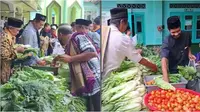 Masjid ini bagikan sayuran untuk bapak-bapak usai salat Jumat. (Sumber: TikTok/bangunmadiyono)