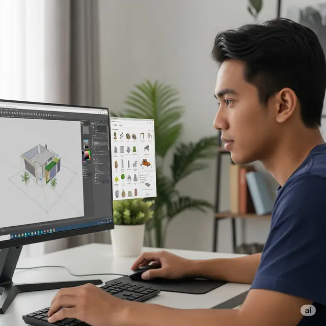 Langkah 2: Mengenal Interface SketchUp dan 3D Warehouse
