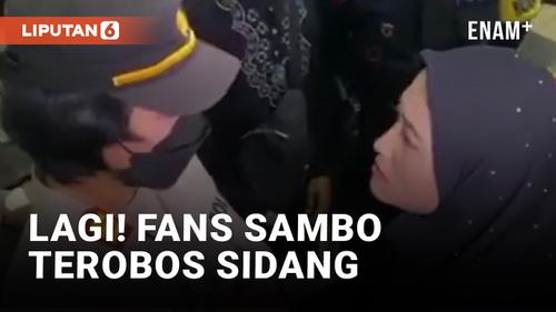 VIDEO: Fans Nekat Cegat Ferdy Sambo Sebelum Masuk Ruang Sidang