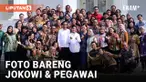 Jokowi dan Iriana Ajak Seluruh Pegawai Istana Foto Bareng