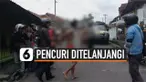 pencuri ditelanjangi