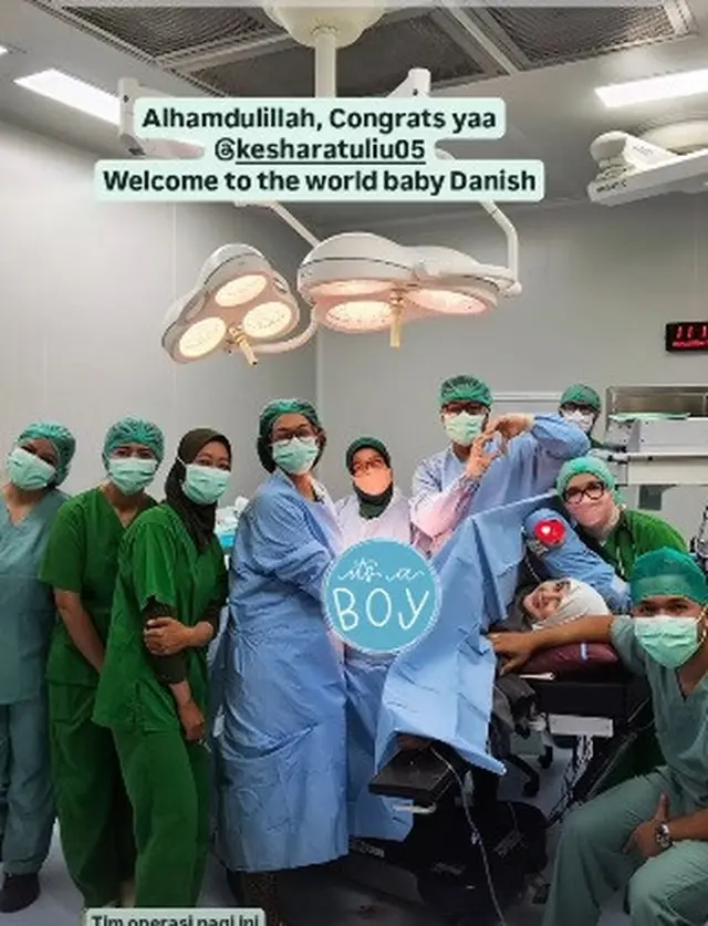 8 Potret Kesha Ratuliu melahirkan anak ketiga lewat persalinan cesar, penuh haru