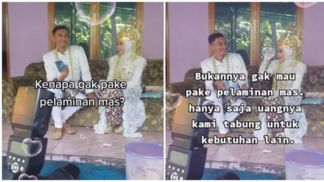 Pasangan Ini Memilih Menikah Sederhana Tanpa Pelaminan, Alasannya Bikin Haru