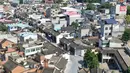 Pemandangan sebuah jalan kuno di Kota Jingziguan, Wilayah Xichuan, Provinsi Henan, China tengah (25/8/2020). Kota Jingziguan terletak di perbatasan provinsi Henan, Hubei, dan Shaanxi. (Xinhua/Feng Dapeng)
