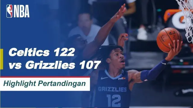 Berita Video Highlights NBA, Boston Celtics Kalahkan Memphis Grizzlies 122-107