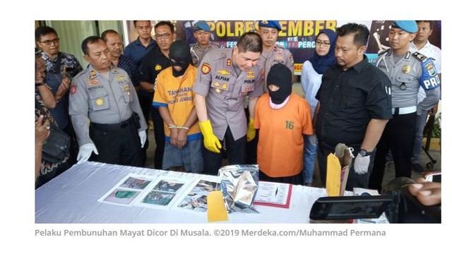 Kedua pelaku pembunuhan jasad yang ditemukan dicor di musala