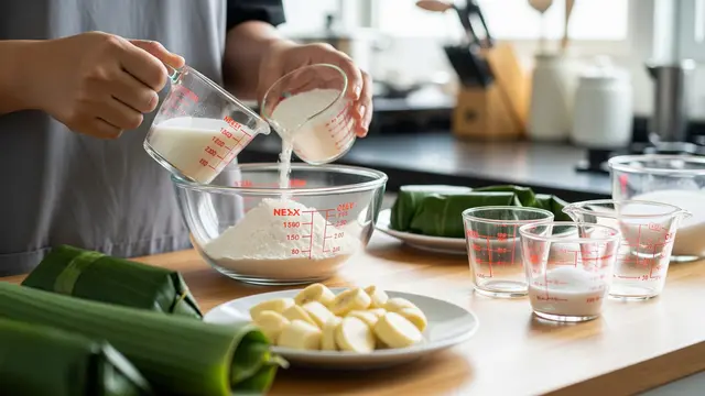 Membuat Kue Nagasari Pisang