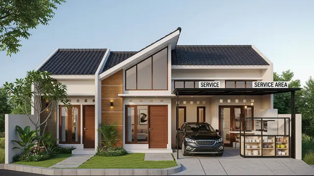 Inspirasi Rumah Sederhana dengan 3 Pintu Masuk