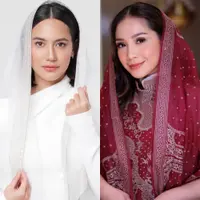 Lihat di sini beberapa potret artis pakai kerudung yang bisa jadi inspirasi di Hari Lebaran.