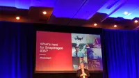 Keith Kressin, SVP and Lead for Mobile Compute Qualcomm Inc. saat konferensi pers Snapdragon 835 di Las Vegas, Amerika Serikat, Selasa (3/1/2017). (Liputan6.com/Corry Anestia)