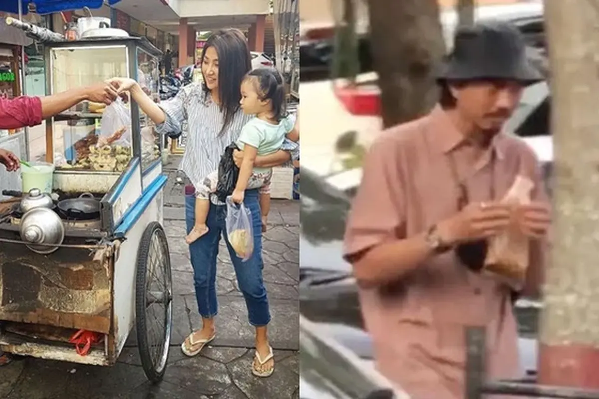 Potret 6 Artis Coba Jajanan Pinggir Jalan, Duta SO7 Ketahuan Makan Cilok