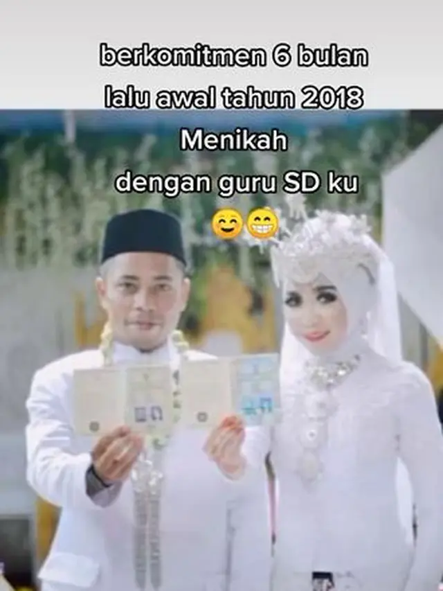 Viral Murid Ini Dinikahi Guru SD-nya yang Berbeda Usia 12 Tahun