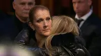 Celine Dion di penghormatan terakhir suaminya, Rene Angelil. (foto: courtesy CTV News)