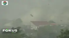 Cuaca buruk melanda kawasan Bogor Selatan, Kamis (6/12) sore. Angin puting beliung memporak-porandakan ratusan rumah, pohon, bahkan mengakibatkan satu orang meninggal dunia.