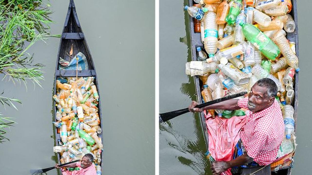 Pria Disabilitas Bersihkan Sampah di Sungai Selama Bertahun-tahun Pakai Perahu, Kisahnya Viral