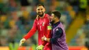 Kemenangan 3-0 ini menjadi modal penting bagi Italia untuk memastikan langkah ke babak play-off Kualifikasi Piala Dunia 2026. (AP Photo/Luca Bruno)