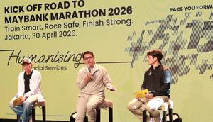 Konfrensi pers Road to Maybank Marathon 2026 (RTMM 2026) yang berlangsung di The Music Lounge, XXI Plaza Senayan, Kamis (30/04/2026). (dok. Maybank Marathon 2026)