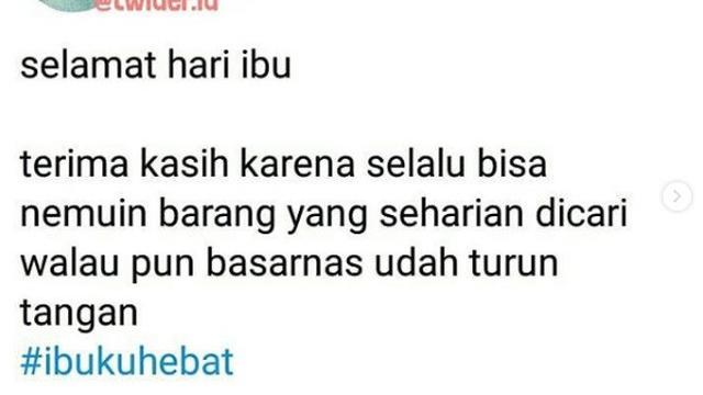 cuitan ibuku hebat (foto:twitter/@twider.id)