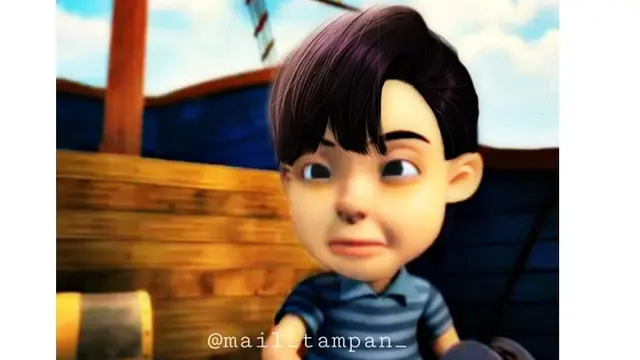 7 Editan Foto Mail 'Upin & Ipin' Ala Oppa Korea Selatan Ini Bikin Senyum Geli