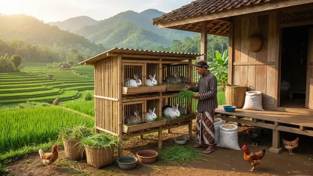 Ternak Kelinci Modal Rp3 Juta di Desa/Gemini AI