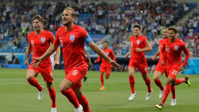 2 Gol Harry Kane Bawa Inggris Bungkam Tunisia