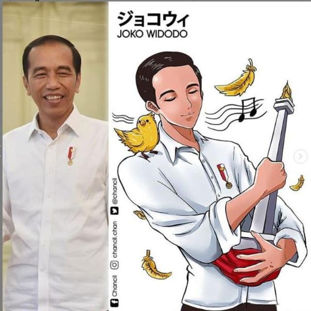 Viral, Anak Muda Bikin Anime Jokowi, Najwa Shihab sampai Didi Kempot