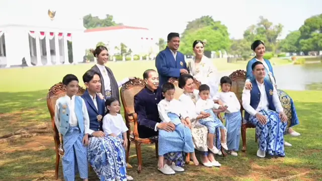 Potret Keluarga Jokowi Berfoto di Istana Negara Bogor Sebelum Lengser