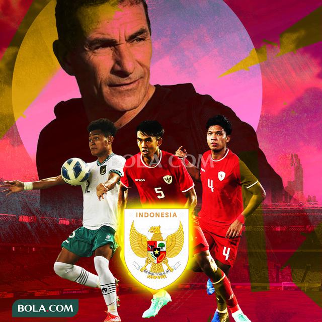 Timnas Indonesia - Gerald Vanenburg didampingi Kakang Rudianto,, Kadek Arel, dan Mikael Tata