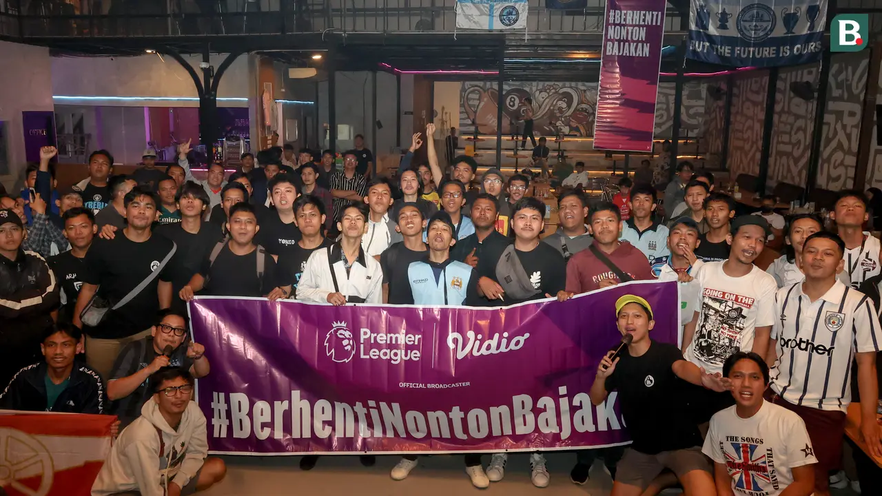 Nonton bareng (nobar) bertitel Roaring Night antara Manchester City kontra Arsenal yang digelar Vidio, Bola.com, dan Bola.net bersama Manchester City Supporters Club Indonesia (MCSCI) di Hype Cafe, Depok, pada Minggu (31/3/2024) malam WIB, berjalan seru.
