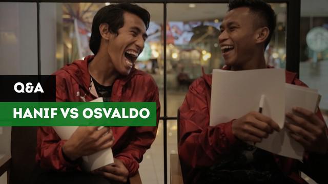 Dua pemain timnas Indonesia, Osvaldo Haay dan Hanif Sjahbandi, akan diuji kekompakannya dalam menjawab pertanyaan-pertanyaan dari redaksi Bola.com