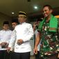 Panglima TNI Jenderal Andika Perkasa menemui Ketua Umum Pengurus Besar Nahdlatul Ulama (PBNU) KH Yahya Cholil Staquf atau Gus Yahya di Kantor Pusat PBNU, Jakarta pada hari ini, Senin (23/5/2022).