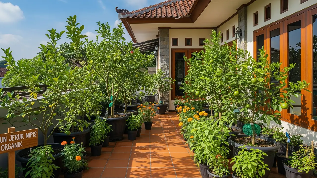 Ide Kebun Jeruk Nipis Ekonomis di Teras Rumah