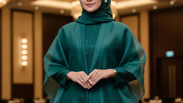 Model Gamis Elegan untuk Ibu Pejabat