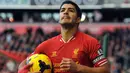 Luis Suarez yang akan segera berstatus tanpa klub setelah berencana meninggalkan Gremio pada akhir Desember 2023, hingga kini masih tercatat sebagai pemain Uruguay tertajam di Premier League. Tiga setengah musim membela Liverpool mulai tengah musim 2010/2011 hingga akhir musim 2013/2014, ia total mencetak 69 gol dan 39 assist di Premier League dari 110 laga. (AFP/Paul Ellis)