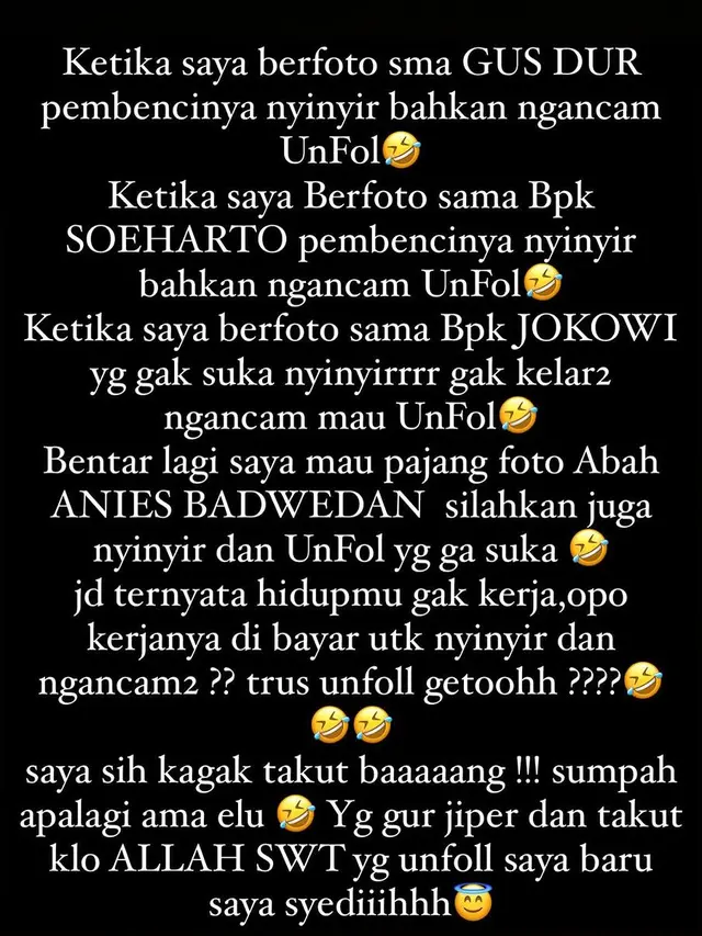 Unggahan Inul Daratista. (Foto: Dok. Instagram @inul.d)