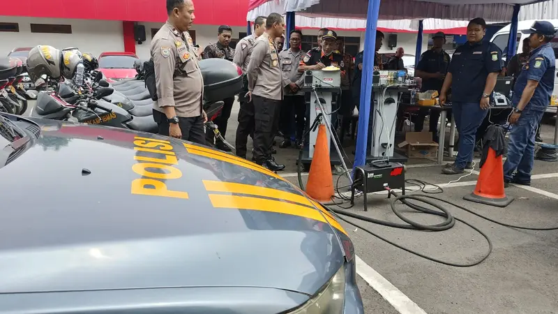 Belasan Kendaraan Dinas Polres Metro Tangerang Kota Tak Lolos Uji Emisi