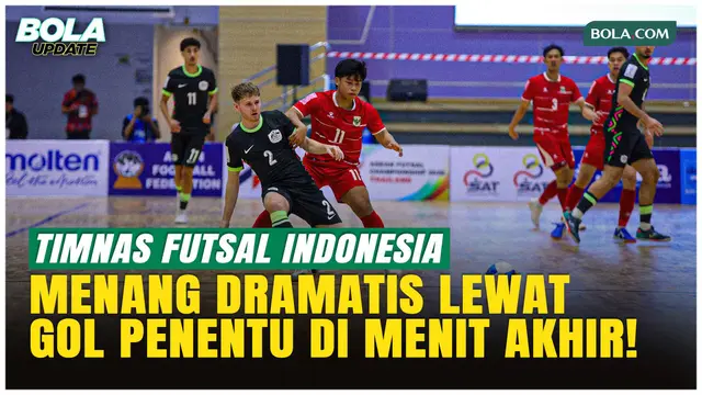 Gol Menit Akhir! Timnas Futsal Indonesia Kalahkan Australia 3-2 dan Juara Grup