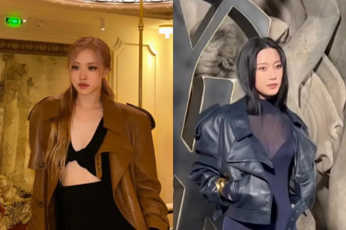 Rose Blackpink  dan Moon Ga Young di YSL Paris Fashion Week