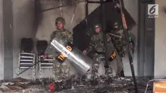 Para narapidana di lapas Lambaro Aceh, membuat rusuh dan mengakibatkan gedung terbakar.