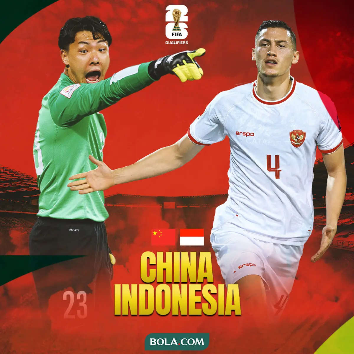 Pertandingan Timnas Indonesia vs China