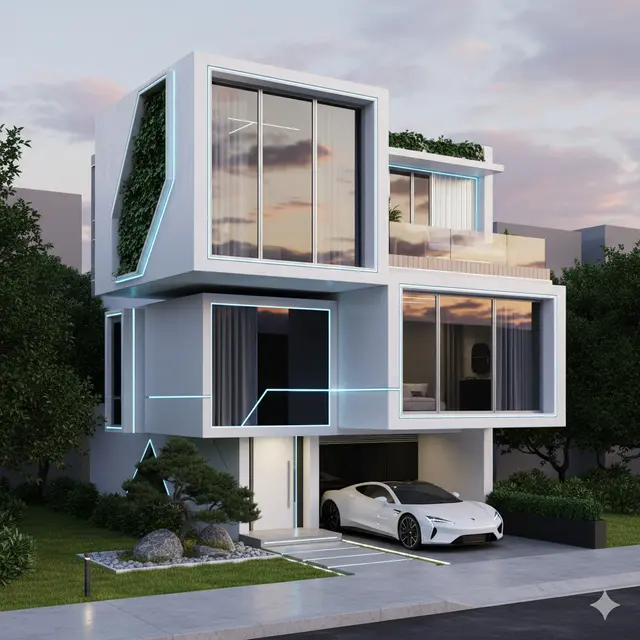 Rumah sederhana modern mewah (Foto: Gemini AI)