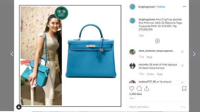 7 Koleksi Tas Mewah Ayu Ting Ting, Harganya Ratusan Juta