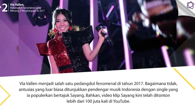 [Bintang] Via Vallen, Pedangdut Fenomenal yang Menang 3 Penghargaan di 2017