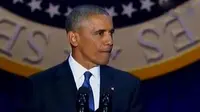 Dalam pidato perpisahannya, Obama menyatakan bangga bisa melayani rakyat. 