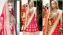 Sonam Kapoor sendiri tampil cantik dengan balutan busana tradisional India berwarna merah dan emas. Sedangkan Anand Ahuja terlihat gagah dengan mengenakan bandhgala rancangan Raghavendra Rathore. (Foto: ndtv.com)