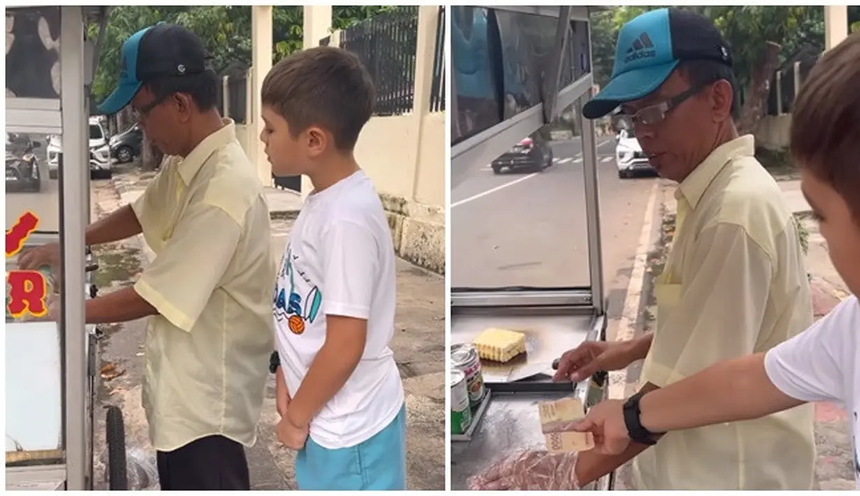 Meski sering makan makanan mahal, El Barack juga senang jajan di pinggir jalan. El bahkan disebut anak artis yang merakyat dan bisa makan makanan yang sederhana. Melalui laman Instagramnya, Jessica Iskandar cukup sering unggah momen saat El Barack di pinggir jalan. Konten tersebut merupakan salah satu konten yang dinantikan oleh pengikut Jedar di Instagram. (Liputan6.com/IG/@inijedar)