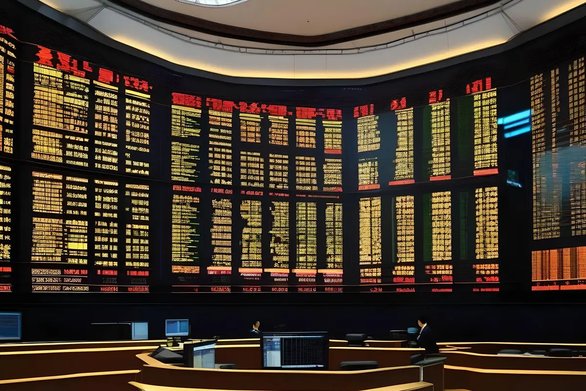 Ilustrasi bursa saham Asia (Foto by AI)